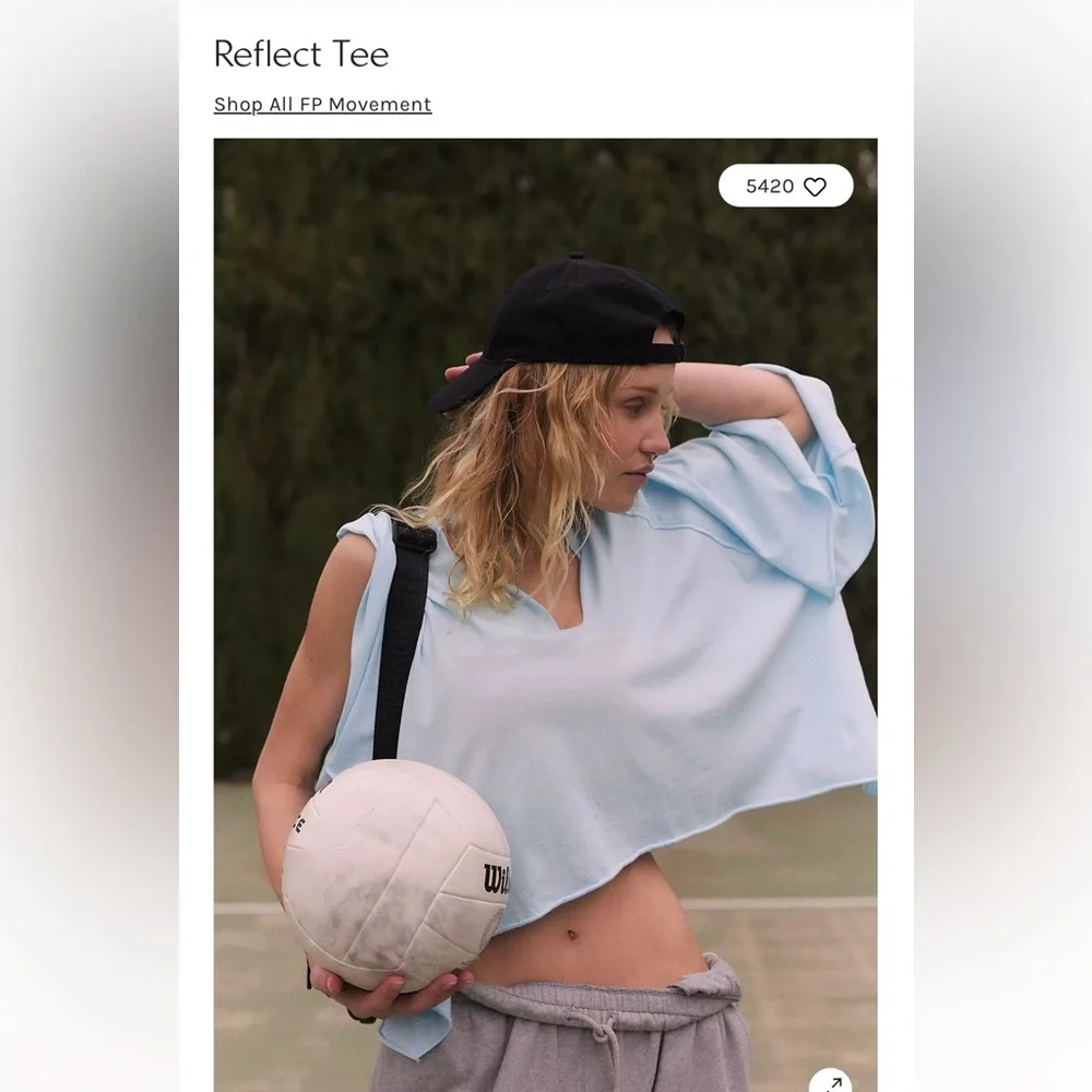 NWOT Free People Reflect tee